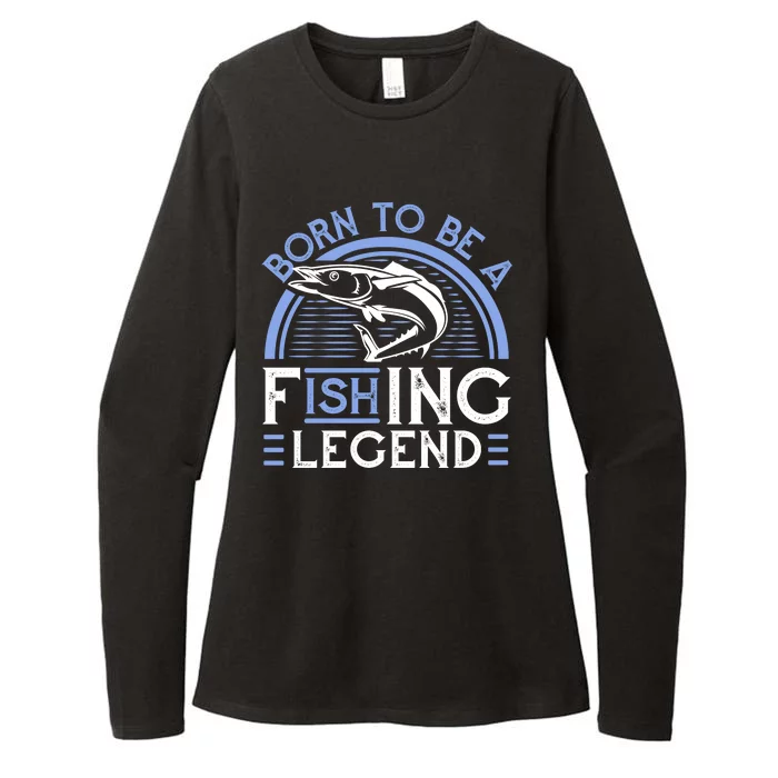 Born To Be A Fishing Legend Womens CVC Long Sleeve Shirt