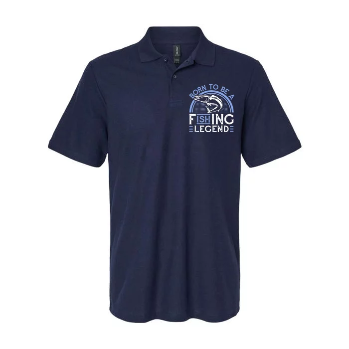 Born To Be A Fishing Legend Softstyle Adult Sport Polo