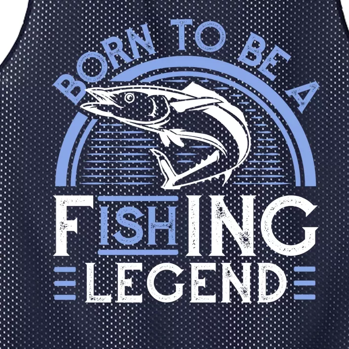 Born To Be A Fishing Legend Mesh Reversible Basketball Jersey Tank