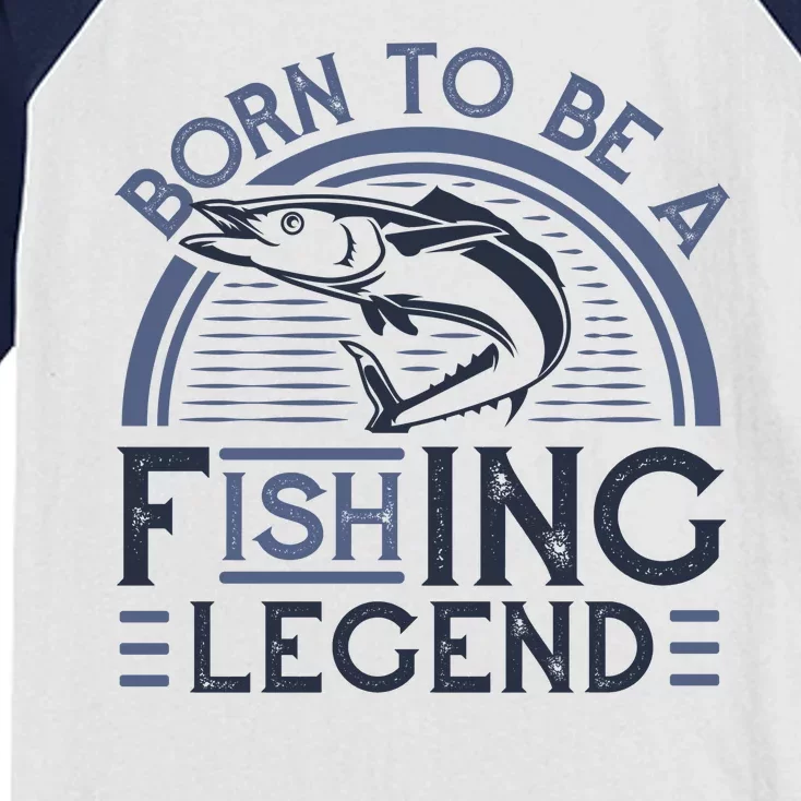 Born To Be A Fishing Legend Kids Colorblock Raglan Jersey