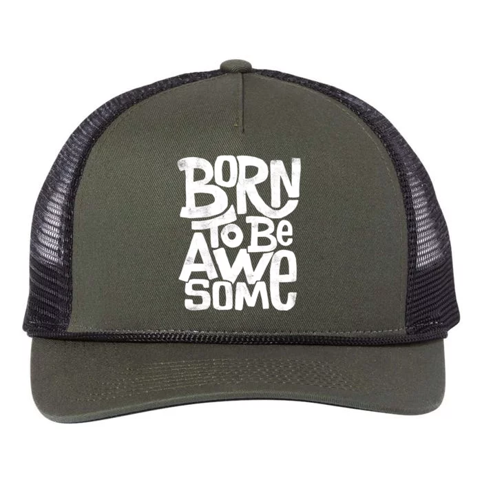 Born To Be Awesome Retro Rope Trucker Hat Cap