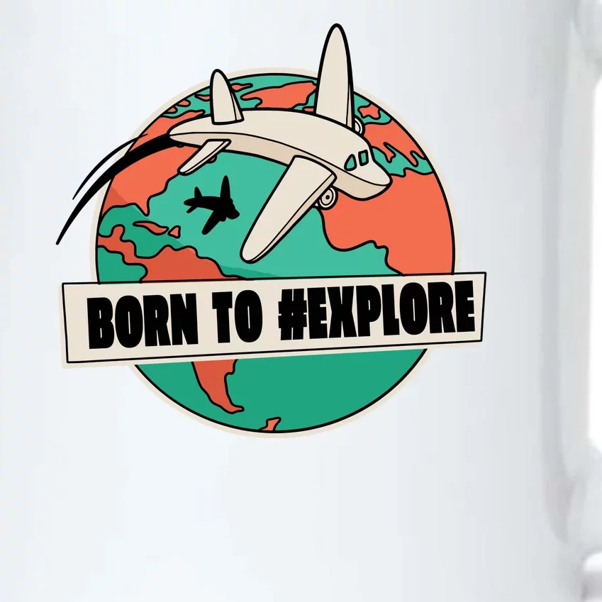 Born To Explore Black Color Changing Mug