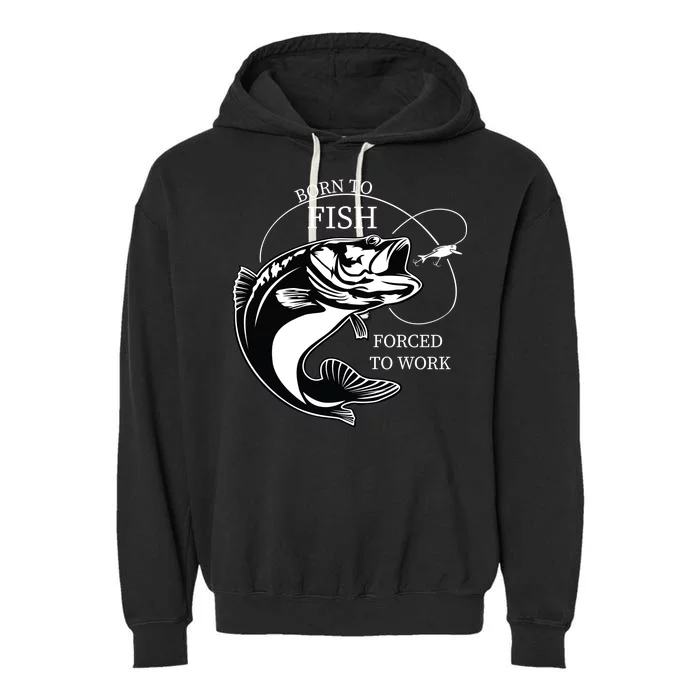 Born To Fish Garment-Dyed Fleece Hoodie