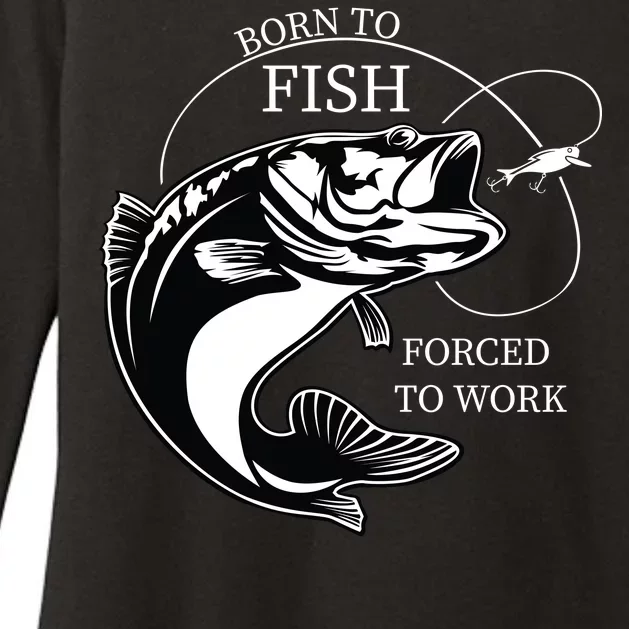 Born To Fish Womens CVC Long Sleeve Shirt