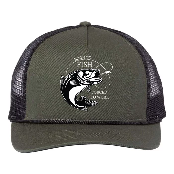 Born To Fish Retro Rope Trucker Hat Cap