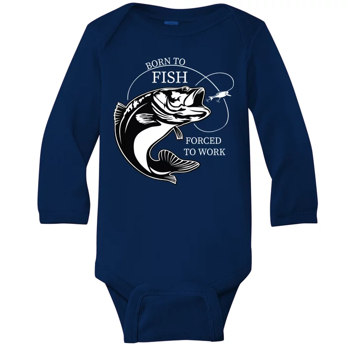 Born To Fish Baby Long Sleeve Bodysuit