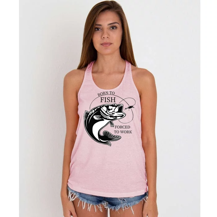 Born To Fish Women's Knotted Racerback Tank