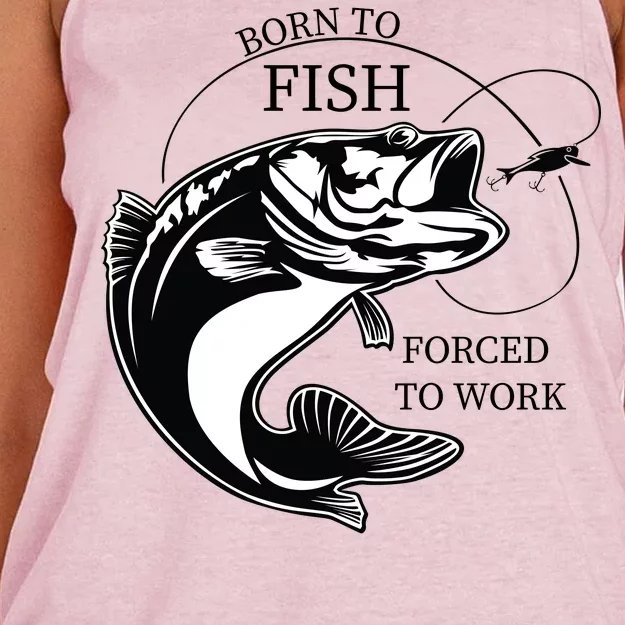 Born To Fish Women's Knotted Racerback Tank