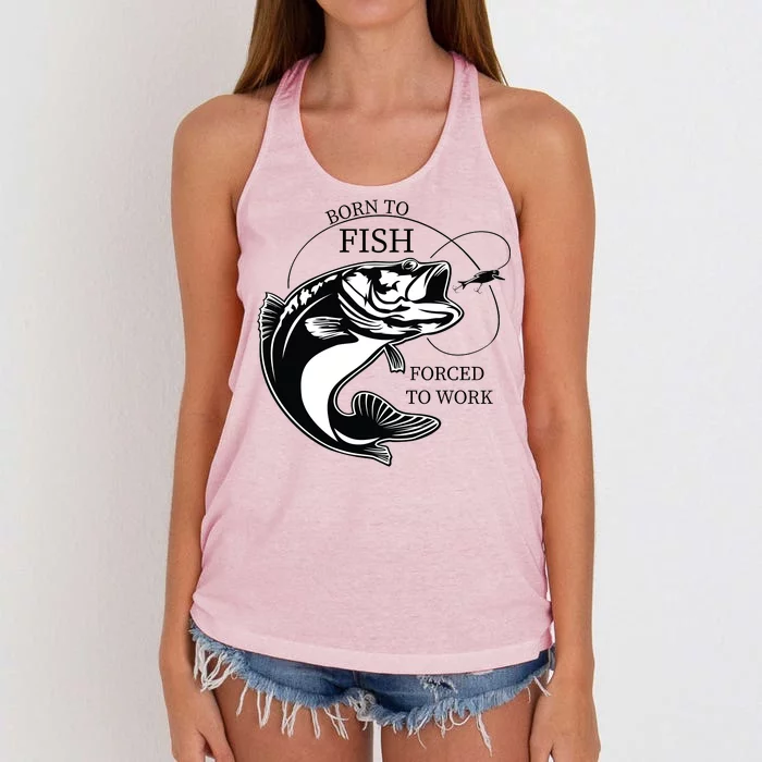 Born To Fish Women's Knotted Racerback Tank