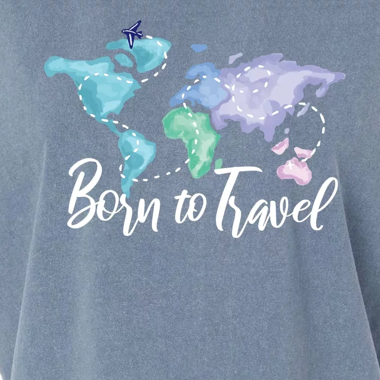 Born To Travel Garment-Dyed Women's Muscle Tee