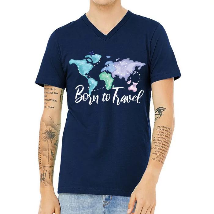 Born To Travel V-Neck T-Shirt