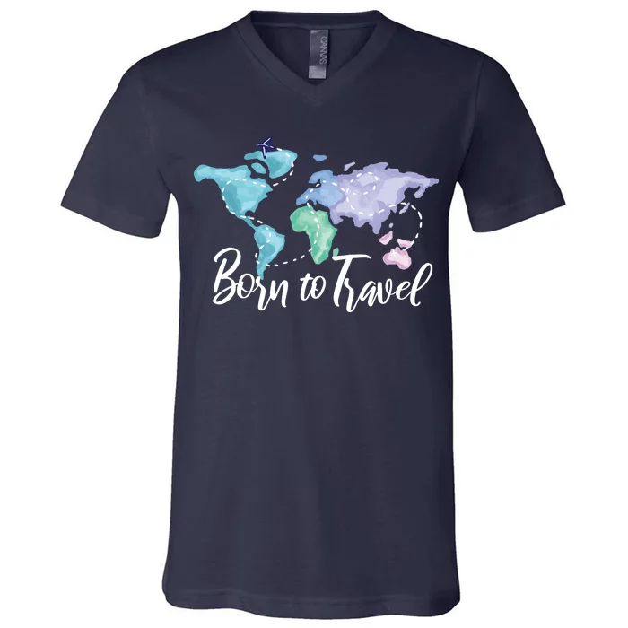 Born To Travel V-Neck T-Shirt