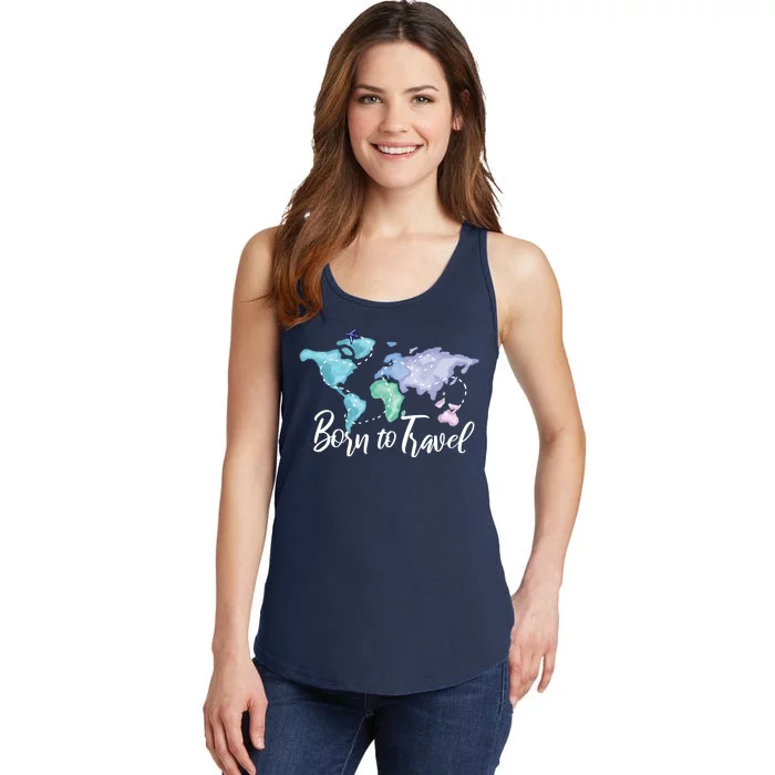 Born To Travel Ladies Essential Tank