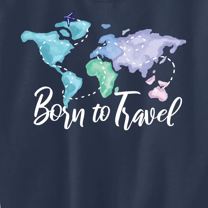 Born To Travel Kids Sweatshirt