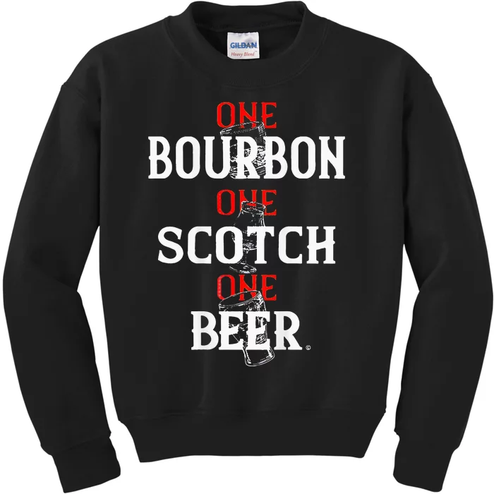 Bourbon One Scotch One Beer Kids Sweatshirt