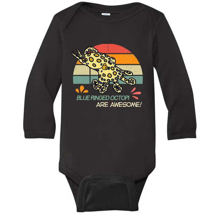 BlueRinged Octopus Stuffed With Love Animal Baby Long Sleeve Bodysuit