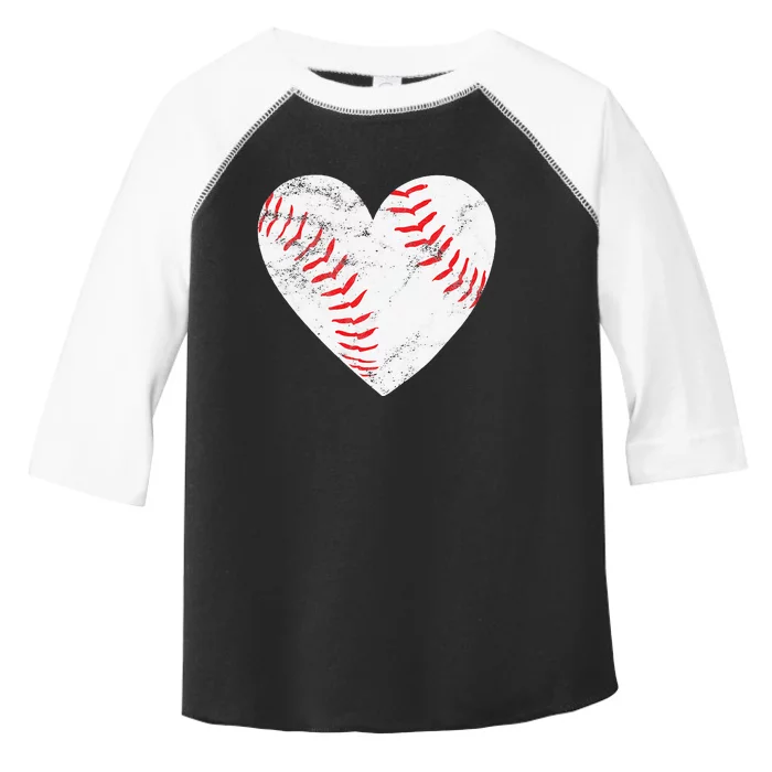 Baseball or Softball Heart Love Toddler Fine Jersey T-Shirt