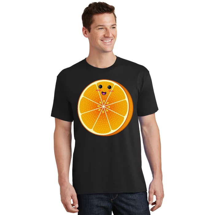 Big Orange Sliced Costume Cute Easy Fruit Diy Halloween Gift T-Shirt