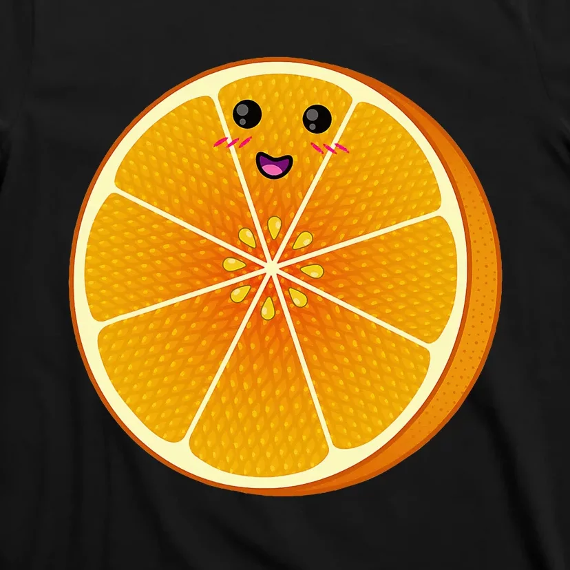 Big Orange Sliced Costume Cute Easy Fruit Diy Halloween Gift T-Shirt