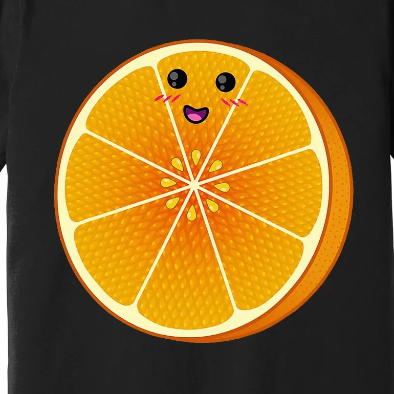 Big Orange Sliced Costume Cute Easy Fruit Diy Halloween Gift Premium T-Shirt