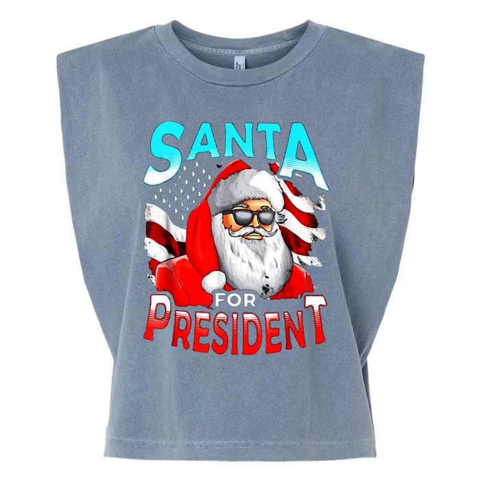 Beto ORourke Santa For President Garment-Dyed Women's Muscle Tee