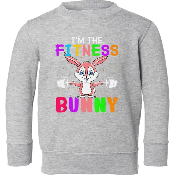 Buns Of Steel Fitness Rabbit Bunny Lover Gym Workout Easter Toddler Sweatshirt