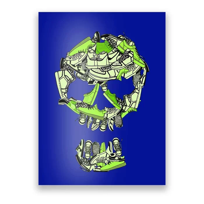 Big Ol Sneaker Head Green Color Graphic Poster