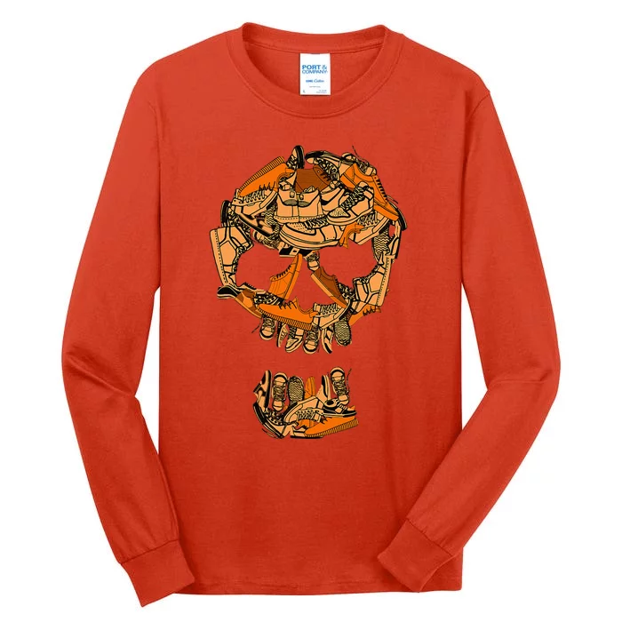 Big Ol Sneaker Head Orange Color Graphic Tall Long Sleeve T-Shirt