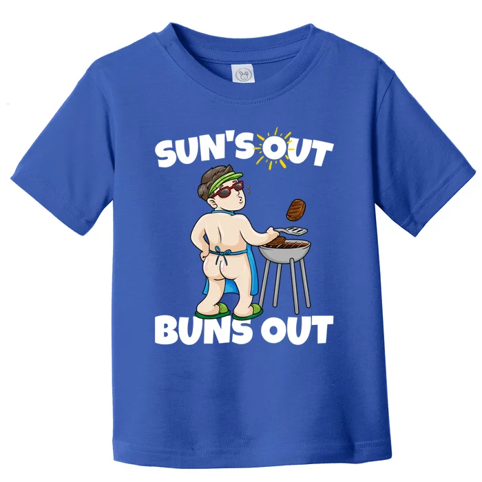 Bumps Out Summer Suns Out Bbq Grilling Spring Sun Butt Cool Gift Toddler T-Shirt