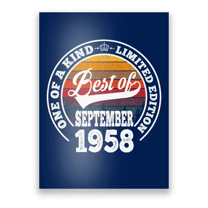 Best Of September 1958 65th Birthday 65 Years Old Poster