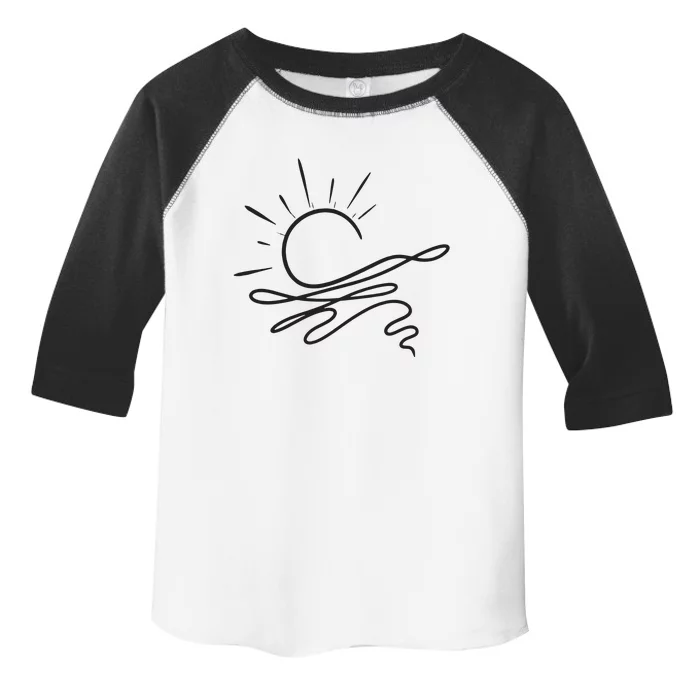 Boho Ocean Sun Nature Toddler Fine Jersey T-Shirt