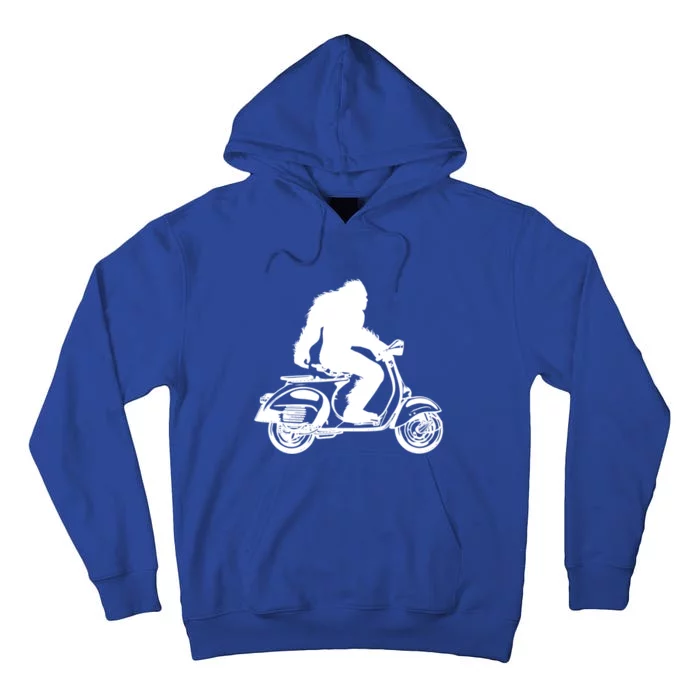 Bigfoot On Scooter Great Gift Sasquatch Riding Moped Tall Hoodie