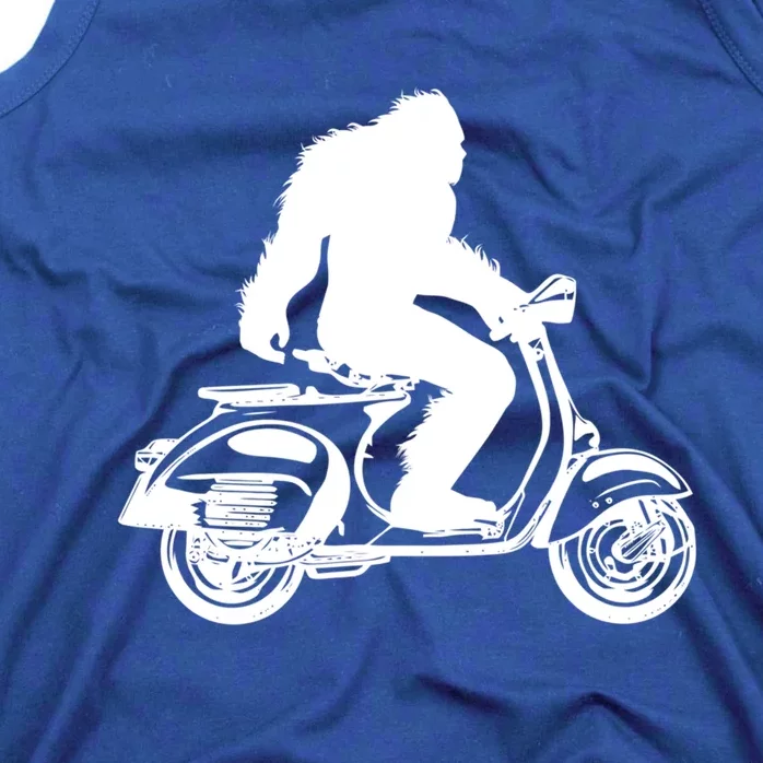 Bigfoot On Scooter Great Gift Sasquatch Riding Moped Tank Top