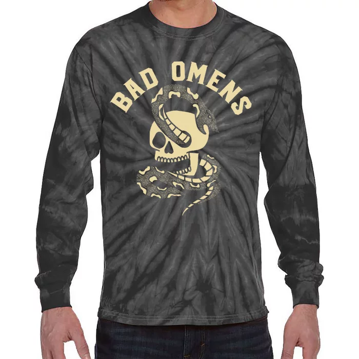 Bad O Snake And Skull Bad O Tie-Dye Long Sleeve Shirt