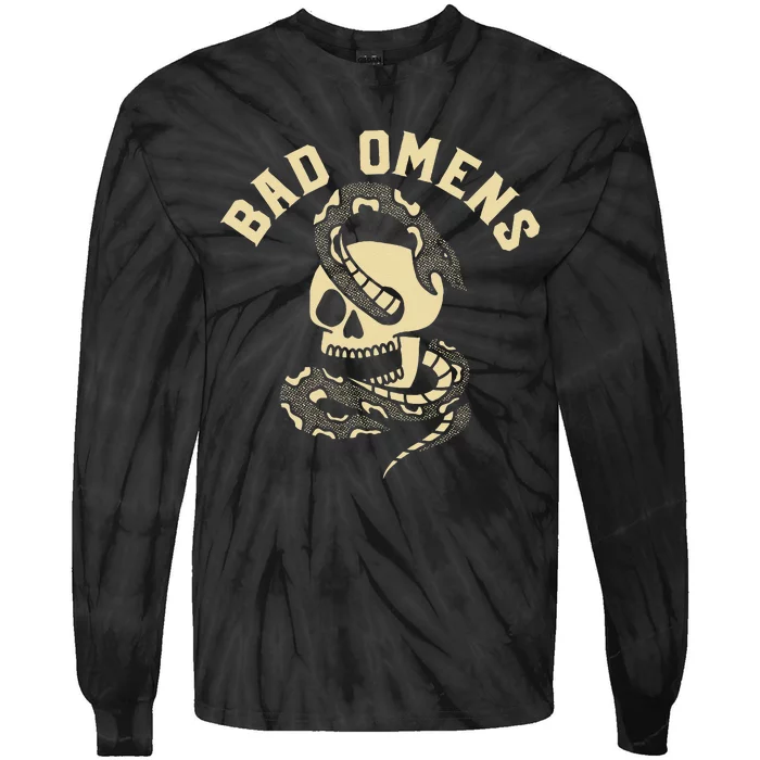 Bad O Snake And Skull Bad O Tie-Dye Long Sleeve Shirt