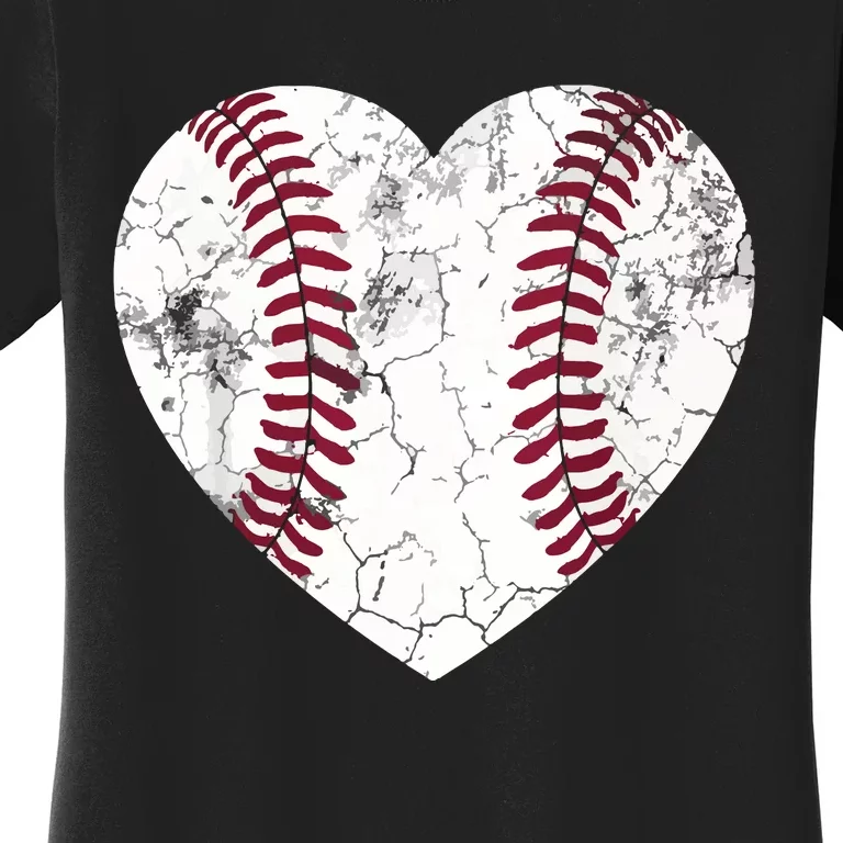 Baseball Or Softball Heart Love Teen Women's T-Shirt