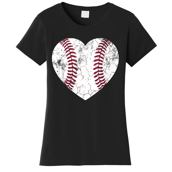 Baseball Or Softball Heart Love Teen Women's T-Shirt