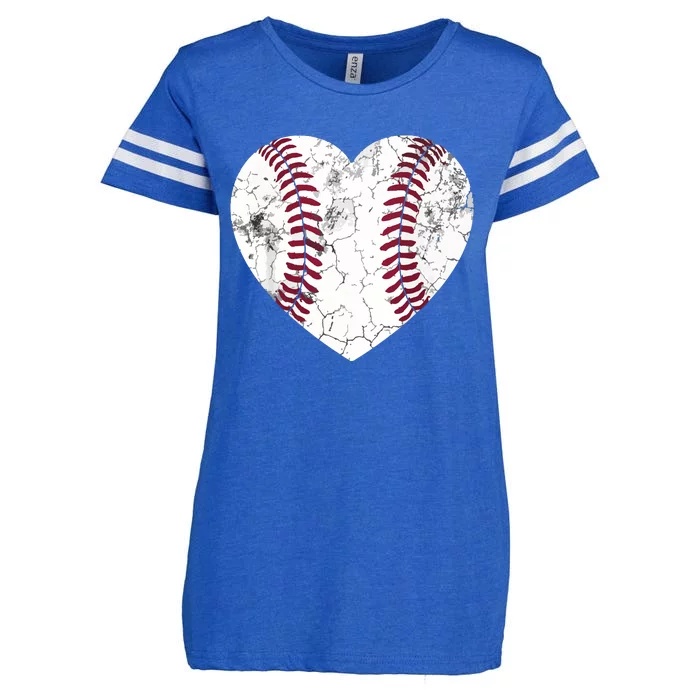 Baseball Or Softball Heart Love Teen Enza Ladies Jersey Football T-Shirt