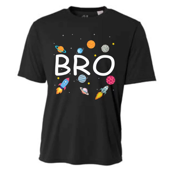 Brother Outer Space Birthday Party Family Girls Cooling Performance Crew T-Shirt