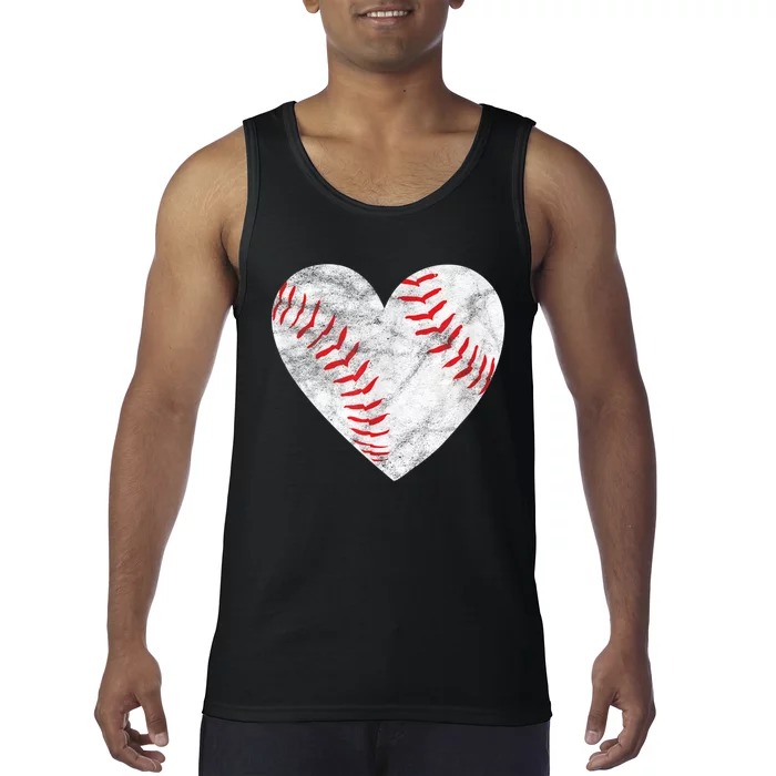 Baseball Or Softball Heart Love Tank Top