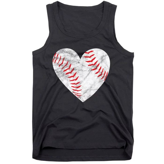 Baseball Or Softball Heart Love Tank Top