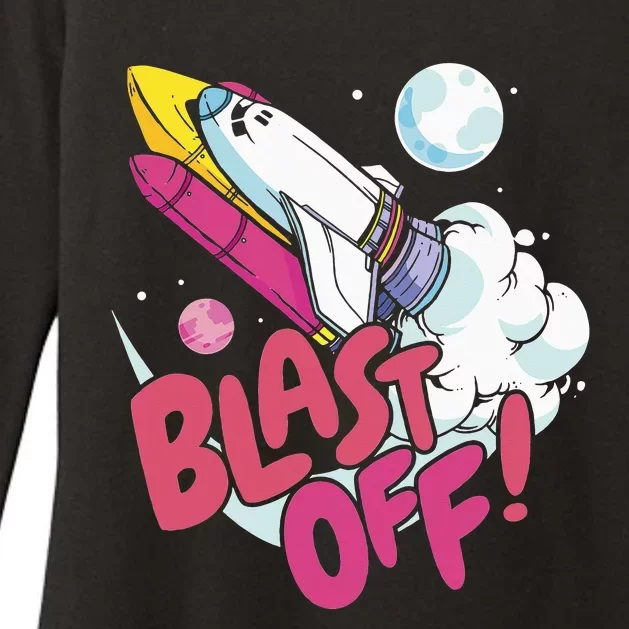 Blast off space shuttle planets Womens CVC Long Sleeve Shirt