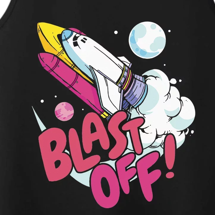 Blast off space shuttle planets Performance Tank