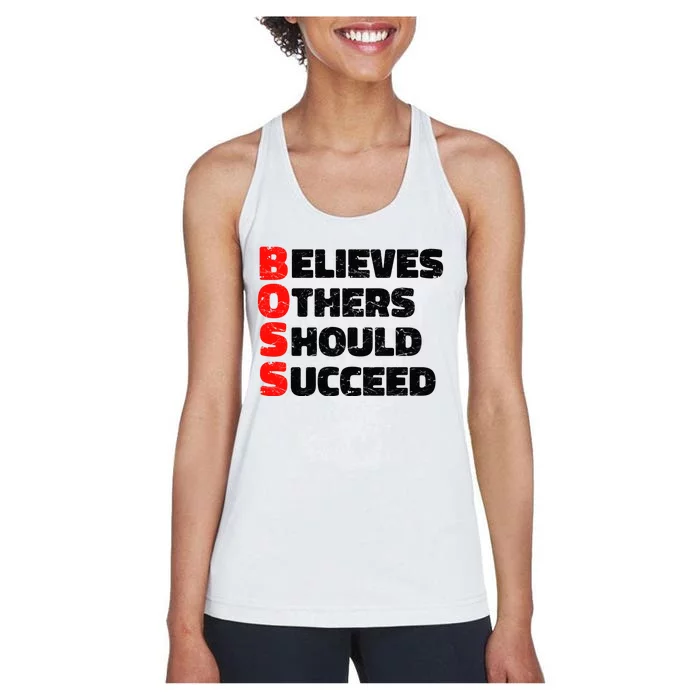 Boss Motivational Women's Racerback Tank