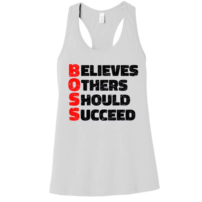 Boss Motivational Women's Racerback Tank