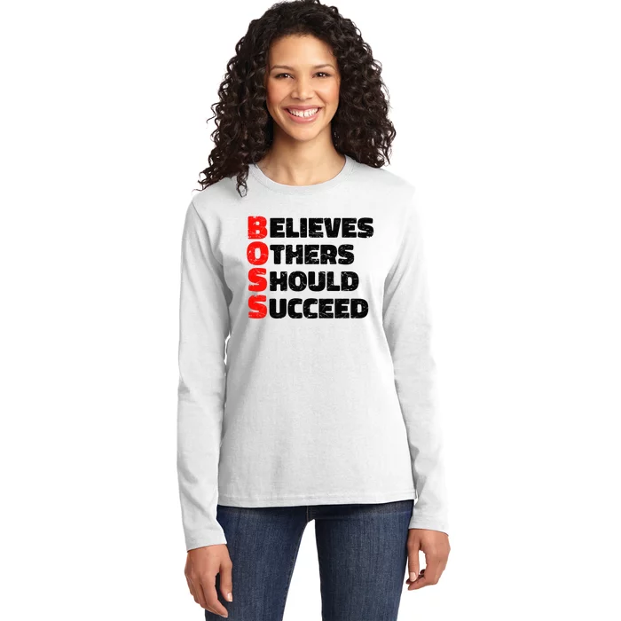 Boss Motivational Ladies Long Sleeve Shirt