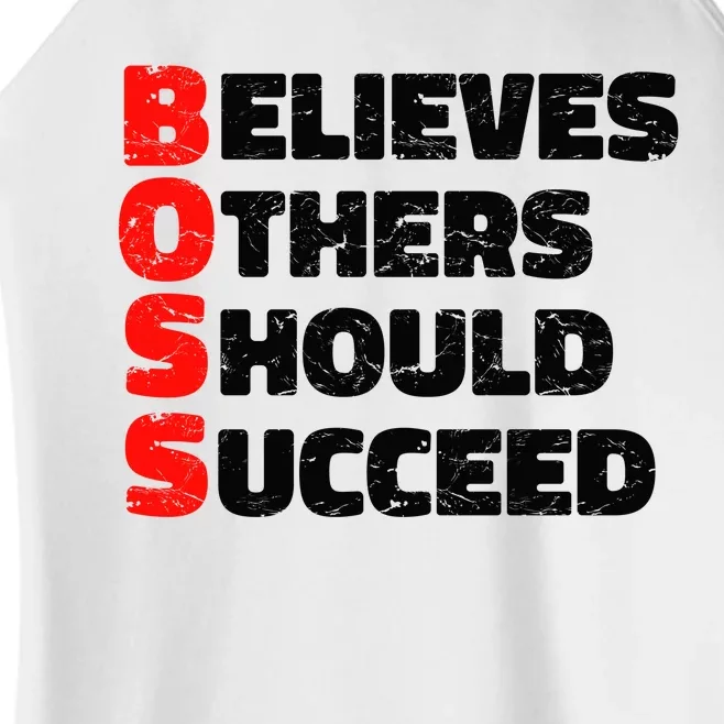 Boss Motivational Women’s Perfect Tri Rocker Tank