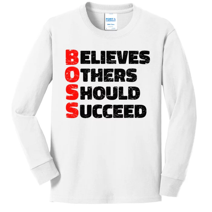 Boss Motivational Kids Long Sleeve Shirt