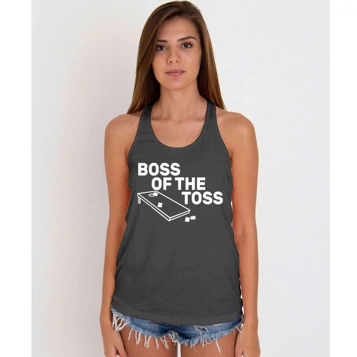 Boss Of The Toss Women's Knotted Racerback Tank