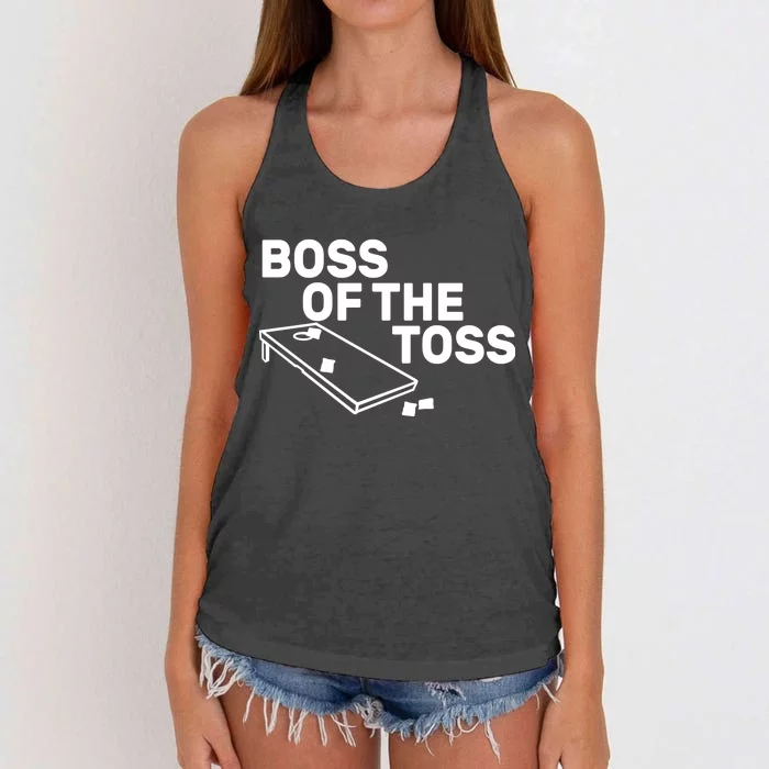 Boss Of The Toss Women's Knotted Racerback Tank